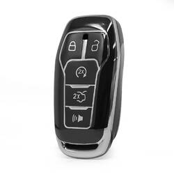 Nano High Quality Cover For Ford Remote Key 5 Button Black Color Silver Frame Ford-A11Y