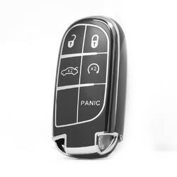 Nano High Quality Cover For Jeep Remote Key 5 Button Black Color Silver Frame Jeep-B11Y5