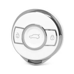 Nano High Quality Cover For Smart Remote Key 3 Button Black Color Silver Frame SMT-A11Y