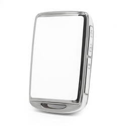Nano High Quality Cover For Mazda Remote Key 3 Button White Color Silver Frame MZD-B11Y3