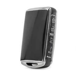 Nano High Quality Cover For Mazda Remote Key 4 Button Black Color Silver Frame MZD-B11Y4