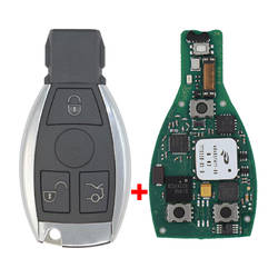 Mercedes FBS4 Original Smart Remote Key PCB 3 Buttons 433MHz with Aftermarket Shell