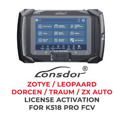Lonsdor - ZOTYE / LEOPAARD / DORCEN / TRAUM/ZX AUTO License activation For K518 Pro FCV