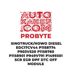 ProByte SINOTRUCK / HOWO Dizel EDC17CV44 P1158774 P903V520 P1158760 P1158901 P949V791 P1499301 SCR EGR DPF DTC KAPALI Modülü