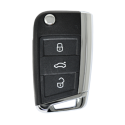 Volkswagen VW Golf Flip Remote Key Shell 3 Buttons HU66 Blade
