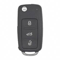 Volkswagen VW UDS Type Flip Remote Key 3 Buttons 433MHz ID48 Transponder