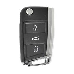 Volkswagen VW MQB Flip Remote Key 3 Buttons 433MHz HU66 Blade