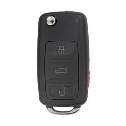 Volkswagen VW Touareg Flip Remote Key Shell 3+1 Buttons