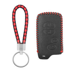 Estojo de couro para Toyota Smart Remote Key 3+1 botões
