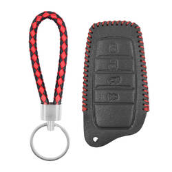 Estojo de couro para Toyota Smart Remote Key 3+1 botões TY-Q