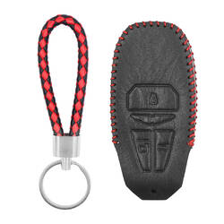Étui en cuir pour clé à distance intelligente Aston Martin 3 boutons
