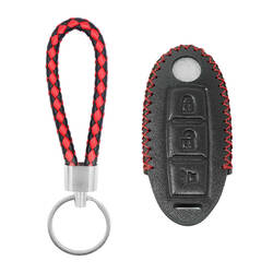 Кожаный чехол для Nissan Smart Remote Key 2 + 1 кнопки