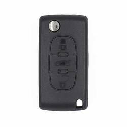 Peugeot 407 408 0523 Modelo Flip Remote Key 3 botões 433MHz ASK PCF7941A Transponder VA2 Blade