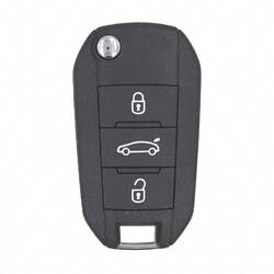 Chave remota Peugeot Flip 3 botões 433 MHz FSK AES Transponder