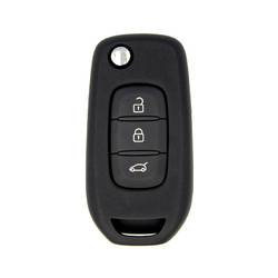 Coque de clé télécommande à rabat REN, 3 boutons, couleur blanche, lame VAC102