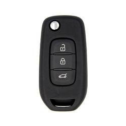 Coque de clé télécommande à rabat REN, 3 boutons, lame HYN17 de couleur blanche