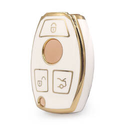 Nano High Quality Cover For Mercedes Benz Remote Key 3 Buttons White Color