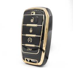 Funda Nano de alta calidad para llave remota Jeep 4 botones Color negro
