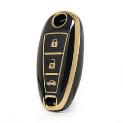 Nano High Quality Cover For Suzuki Remote Key 3 Buttons Black Color