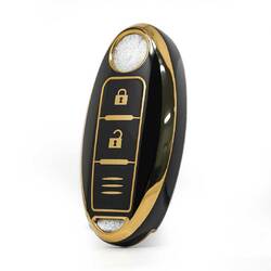 Нано крышка высокого качества для Nissan Remote Key 2 кнопки черного цвета