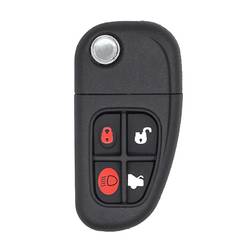 Coque de clé télécommande Jaguar Flip 4 boutons avec tête