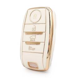 Capa Nano de alta qualidade para chave remota inteligente Kia 4 botões cor branca D11J4A