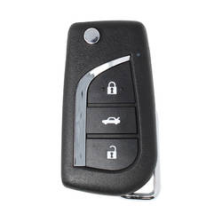 Xhorse VVDI Key Tool VVDI2 Wireless Flip Remote Key 3 botões Toyota Style XNTO00EN