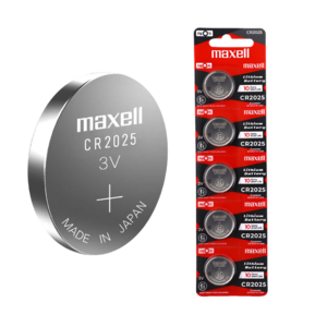 Maxell CR2025 Universal Battery Cell Card (5 PCs Pack)