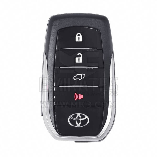 Chave remota inteligente original Toyota Fortuner 2016-2022 com 4 botões e 433MHz (código: 89904-0K091)
