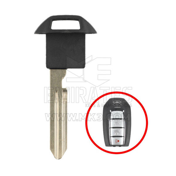 Lâmina de chave remota inteligente de emergência Infiniti 2019