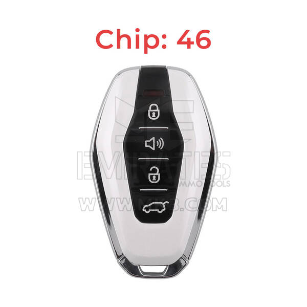 Jetour Original Smart Remote Key 3+1 Buttons 433MHz 46 Chip White Color