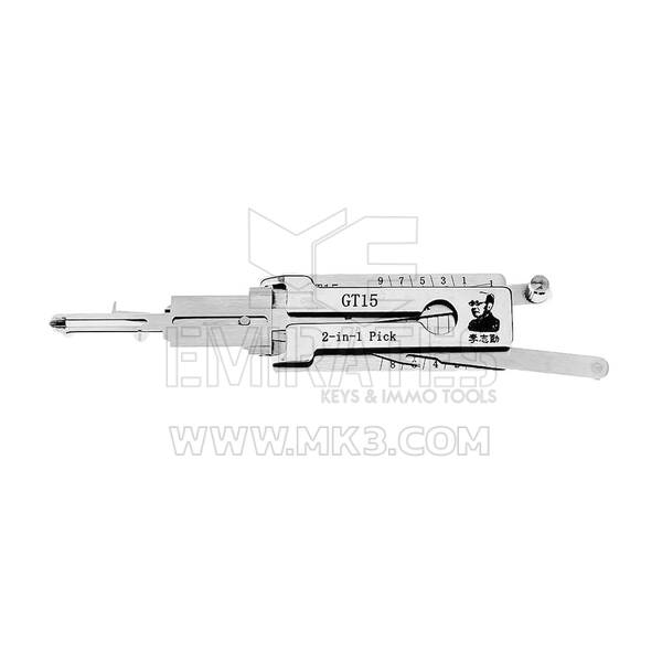Оригинальный инструмент Lishi 2-в-1 Pick Decoder Tool GT15-9-Cut Fiat для Alfa Romeo