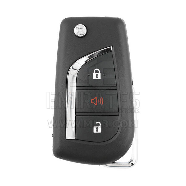 Coque de clé télécommande rabattable Toyota 2019, 2 + 1 boutons, lame Toy48