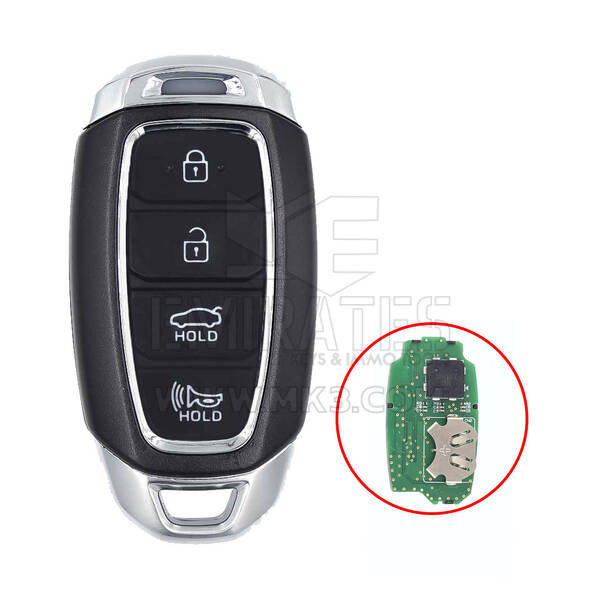 Coque de clé télécommande intelligente Hyundai 3+1 boutons