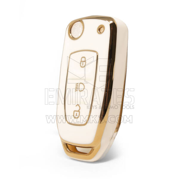 Nano couvercle de haute qualité pour clé télécommande TATA, 3 boutons, couleur blanche, TATA-B11J