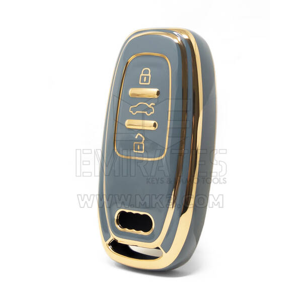 Cover Nano di alta qualità per chiave telecomando Audi 3 pulsanti colore grigio Audi-A11J