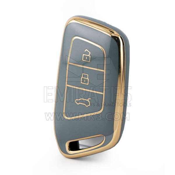 Nano – couvercle de haute qualité pour clé télécommande intelligente Baojun, 3 boutons, couleur grise, BJ-C11J