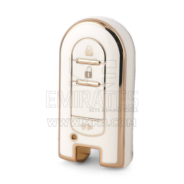 Nano – housse de haute qualité pour clé télécommande intelligente Perodua, 3 boutons, couleur blanche, PRD-C11J3