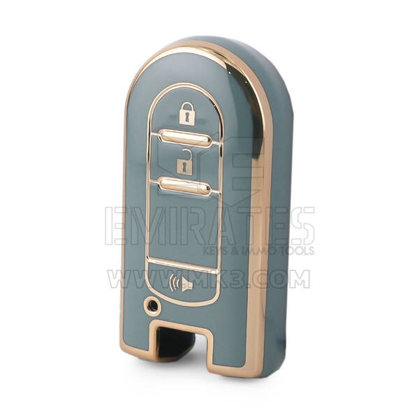 Nano – housse de haute qualité pour clé télécommande intelligente Perodua, 3 boutons, couleur grise, PRD-C11J3