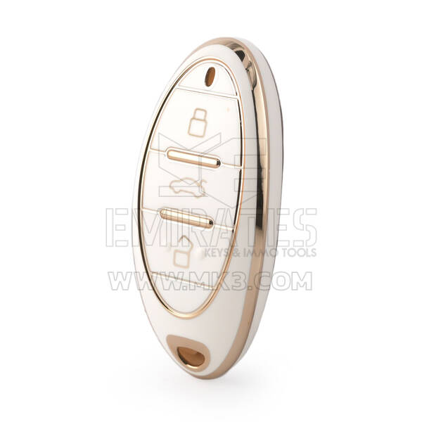 Nano – housse de haute qualité pour clé télécommande Bestunt, 3 boutons, couleur blanche, BT-A11J