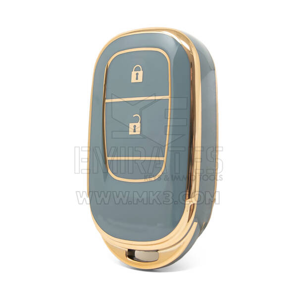 Nano – couvercle de haute qualité pour clé télécommande Honda, 2 boutons, couleur grise, HD-G11J2