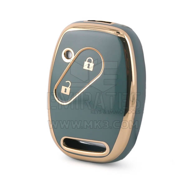 Nano – couvercle de haute qualité pour clé télécommande Honda, 2 boutons, couleur grise, HD-J11J2