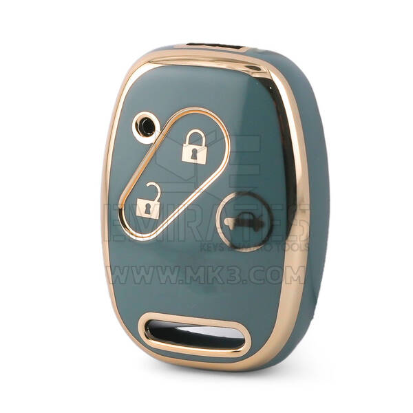 Nano – couvercle de haute qualité pour clé télécommande Honda, 3 boutons, couleur grise, HD-J11J3A