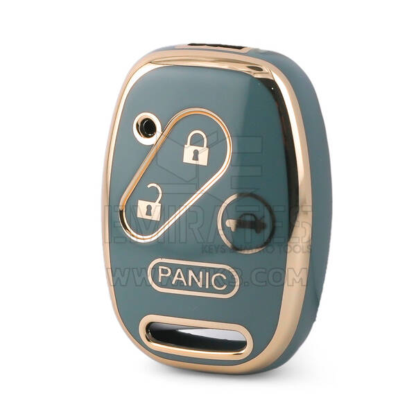 Nano – couvercle de haute qualité pour clé télécommande Honda, 4 boutons, couleur grise, HD-J11J4