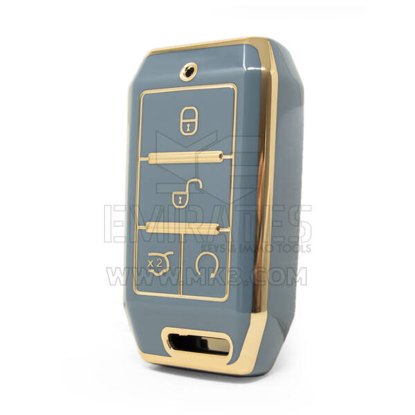 Nano High Quality Cover For BYD Remote Key 4 Buttons Gray Color BYD-C11J