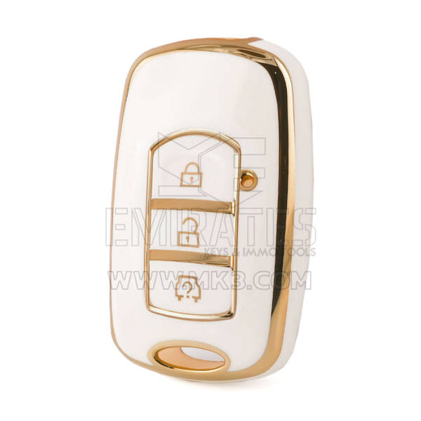 Nano couvercle de haute qualité pour clé télécommande Dongfeng, 3 boutons, couleur blanche, DF-F11J