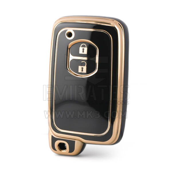 Capa nano de alta qualidade para chave remota Toyota 2 botões cor preta TYT-H11J2