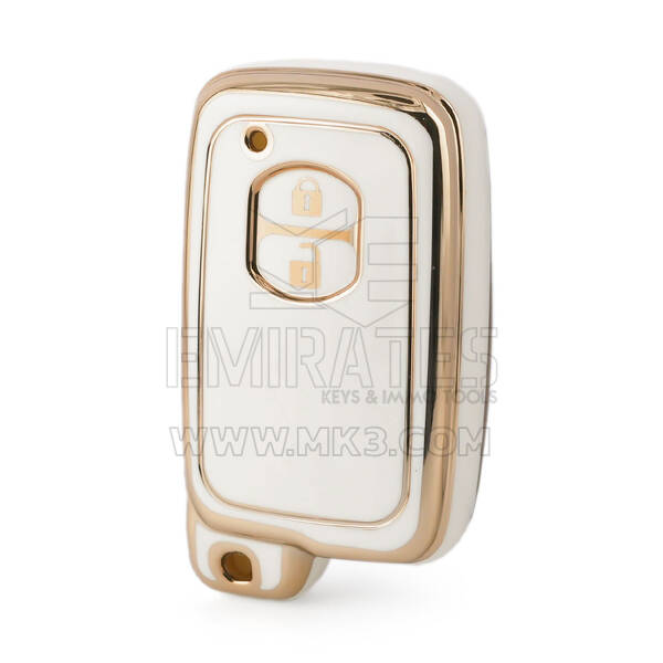 Capa nano de alta qualidade para chave remota Toyota 2 botões cor branca TYT-H11J2