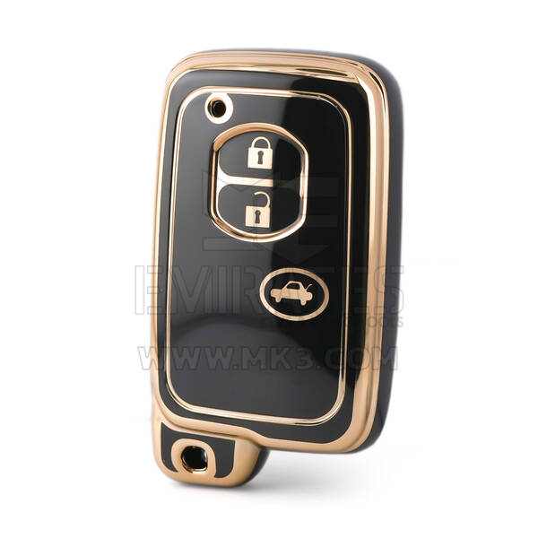 Capa nano de alta qualidade para chave remota Toyota 3 botões cor preta TYT-H11J3A
