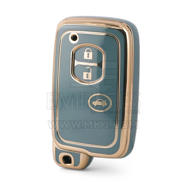 Capa nano de alta qualidade para chave remota Toyota 3 botões cor cinza TYT-H11J3A